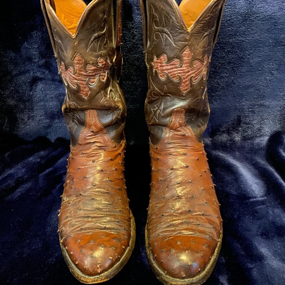 Lucchese Genuine Ostrich Cowboy Boots main image 4